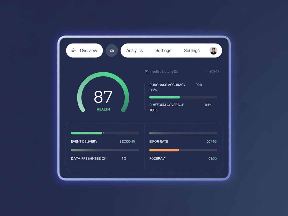 Health score dashboard with component breakdown